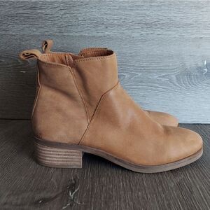 Lucky Brand Prenma Ankle Bootie | Block Heel | Cognac | Size 7